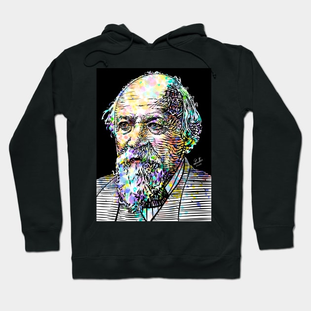 ROBERT BROWNING watercolor and ink portrait Hoodie by lautir